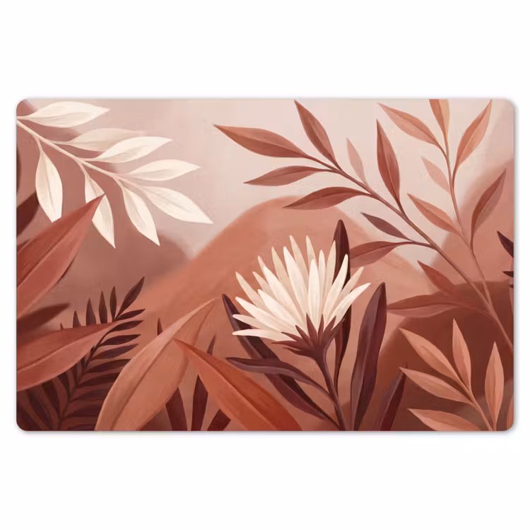 Planten - Bladeren - Botanisch - Modern - Bruin Placemat vinyl groot -zzsfeer1_Kitchenyeah-website