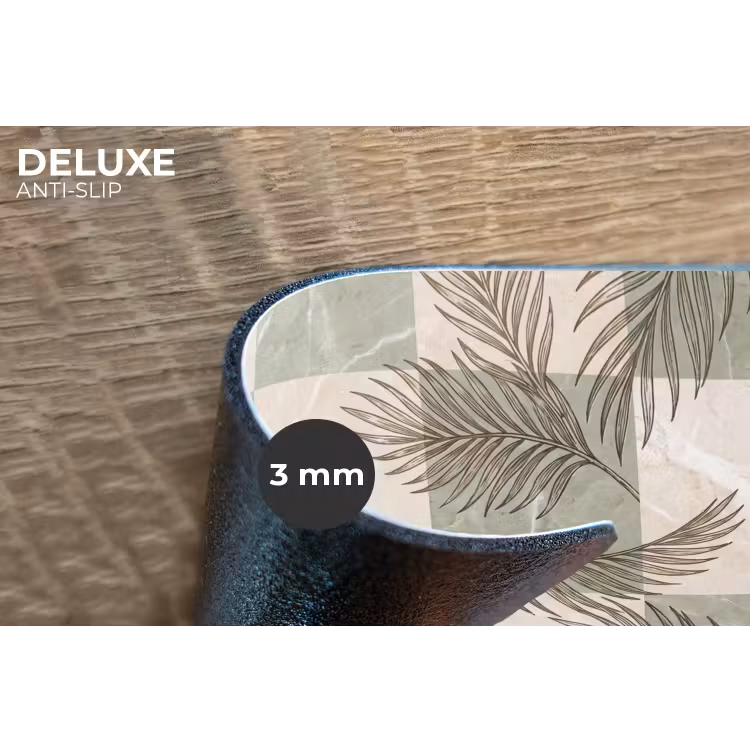 Planten - Bladeren - Marmer - Modern - Groen Placemat vinyl groot -closeup