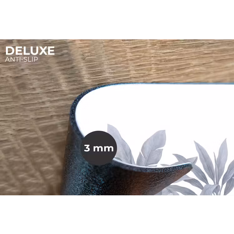 Planten - Bladeren - Natuur - Grijs Placemat vinyl groot -closeup