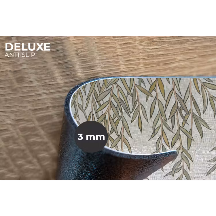 Planten - Mozaïek - Patroon - Groen - Blauw Placemat vinyl groot -closeup