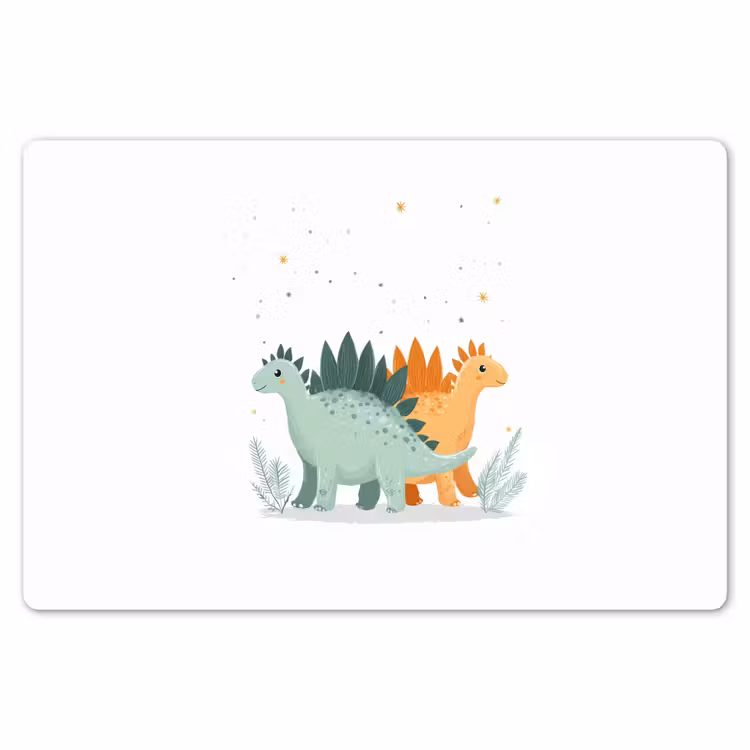 Planten - Sterren - Dinosaurussen - Oranje Placemat vinyl groot -zzsfeer1_Kitchenyeah-website