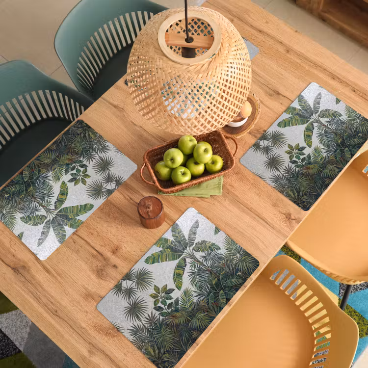 Planten - Tropisch - Mozaïek - Groen - Natuur Placemat vinyl groot -zzsfeer5_Kitchenyeah-website