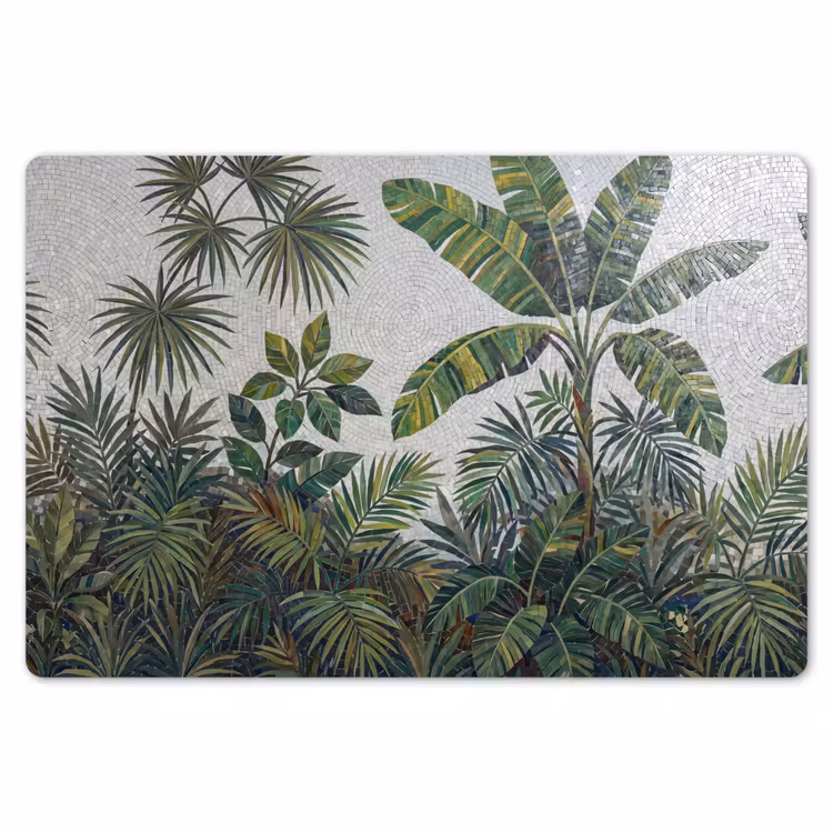 Planten - Tropisch - Mozaïek - Groen - Natuur Placemat vinyl groot -zzsfeer1_Kitchenyeah-website