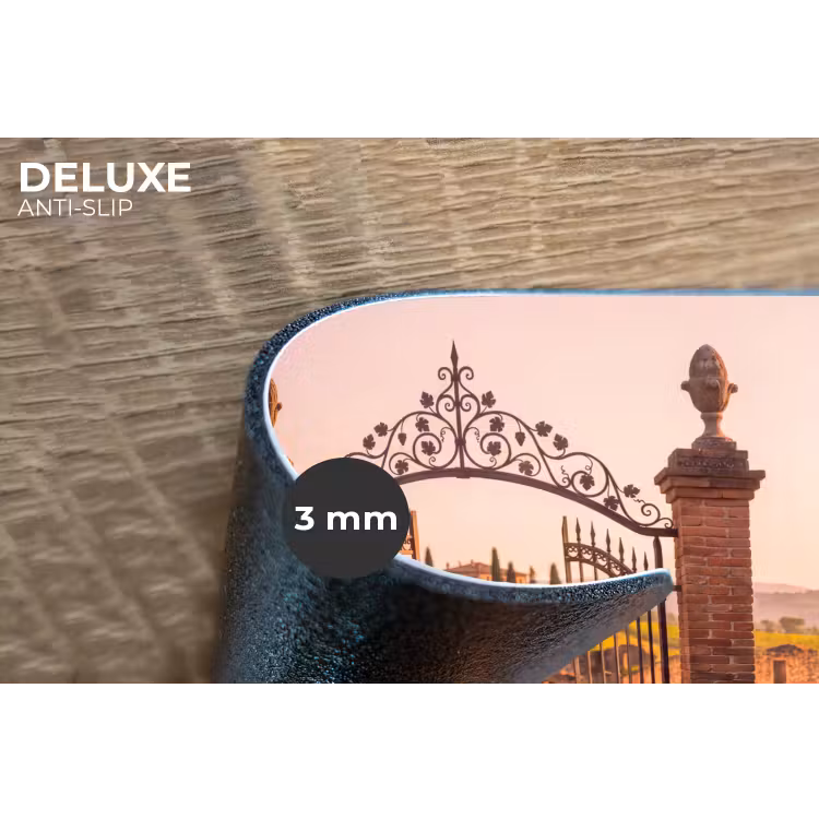 Poort - Landschap - Platteland - Zonlicht - Warm Placemat vinyl groot -closeup