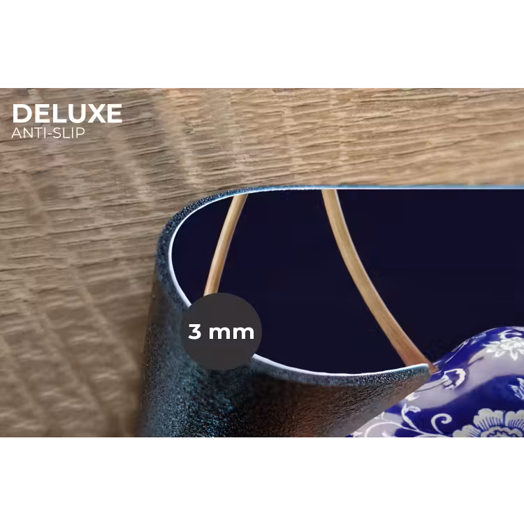 Porselein- Kersen - Delfts - Blauw Placemat vinyl groot -closeup