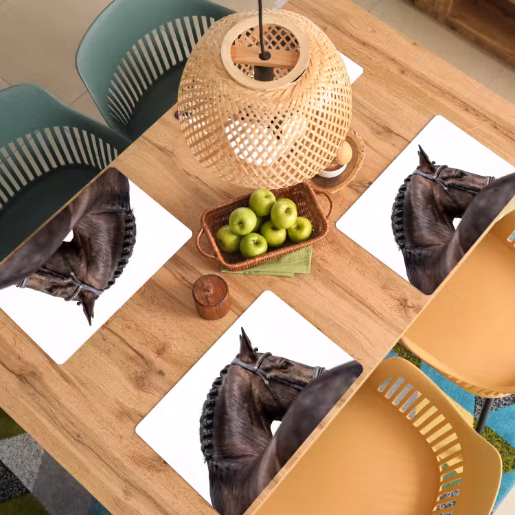 Portret - Paard - Elegant Placemat vinyl groot -zzsfeer5_Kitchenyeah-website