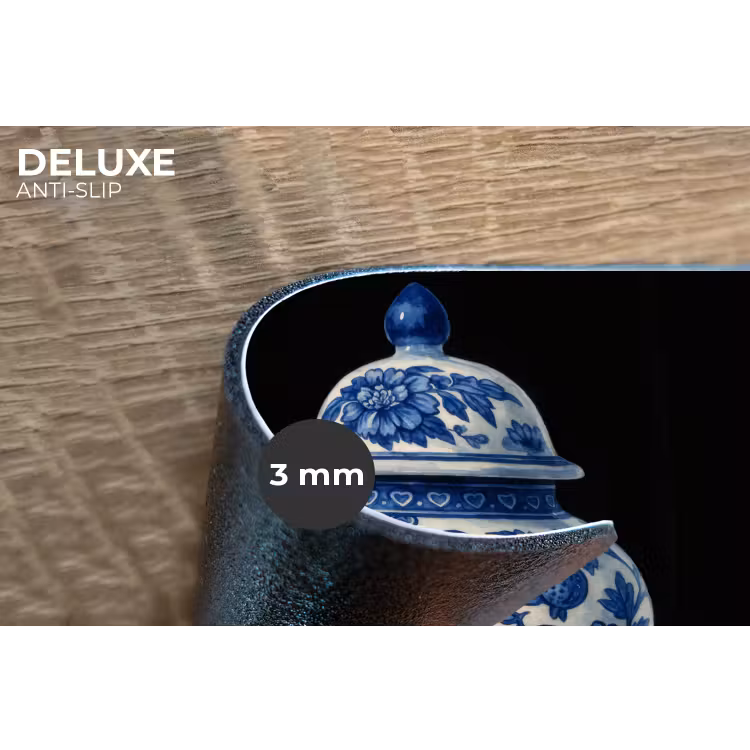 Pot - Delfts Blauw - Bloemen Placemat vinyl groot -closeup