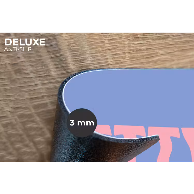 Pretty - Roze - Blauw - Golvend Placemat vinyl groot -closeup