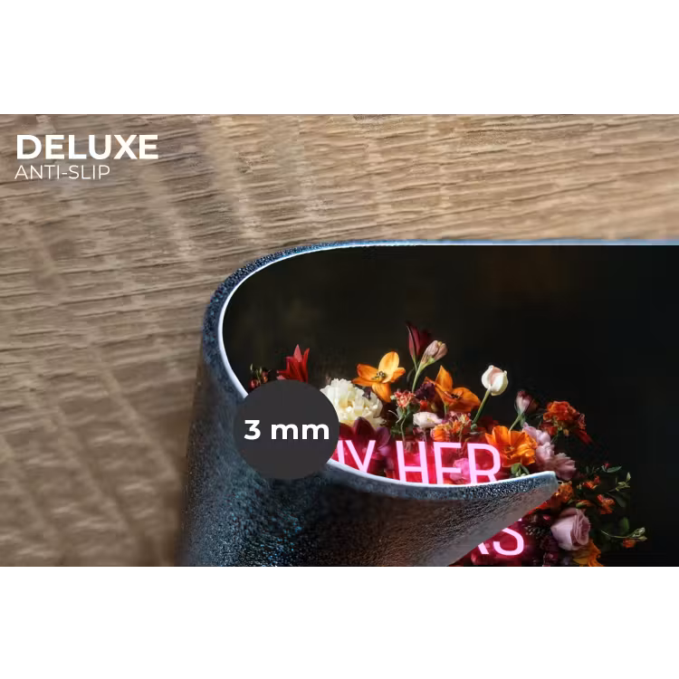 Quote - Bloemen - Vaas - Neon Placemat vinyl groot -closeup