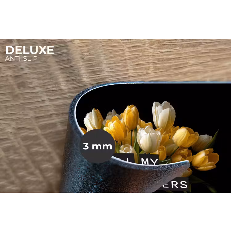Quotes - Bloem - Tulp - Geel Placemat vinyl groot -closeup