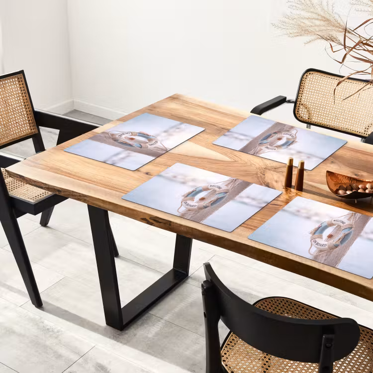 Reddingsboei - Maritiem - Welkom - Blauw - Wit Placemat vinyl groot -zzsfeer4_Kitchenyeah-website