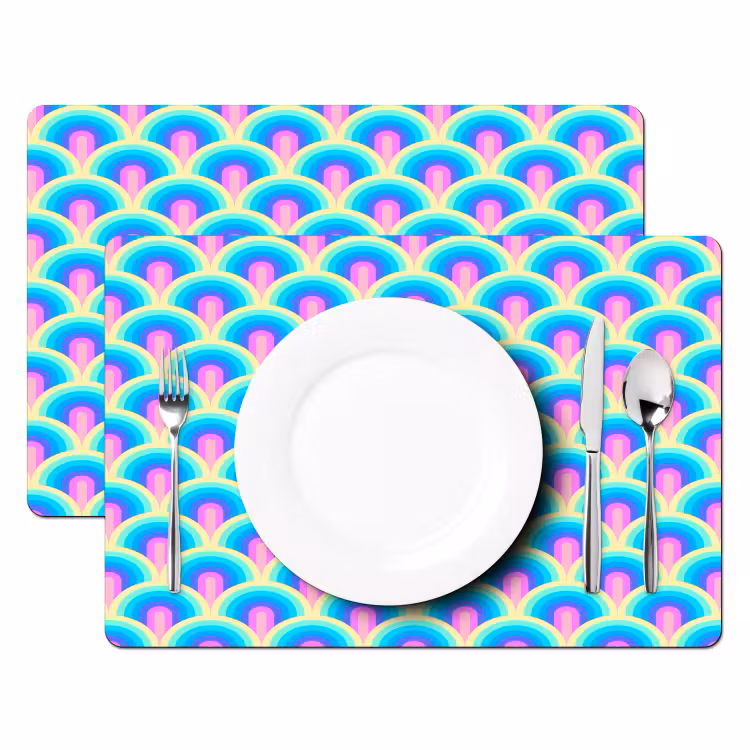 Regenbogen - Waaier - Vrolijk Placemat vinyl groot 368 -zzsfeer2_Kitchenyeah-website