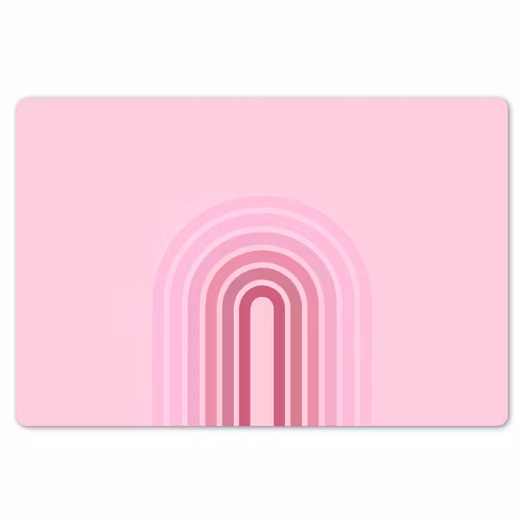 Regenboog - Roze - Abstract - Modern - Minimalistisch Placemat vinyl groot -zzsfeer1_Kitchenyeah-website