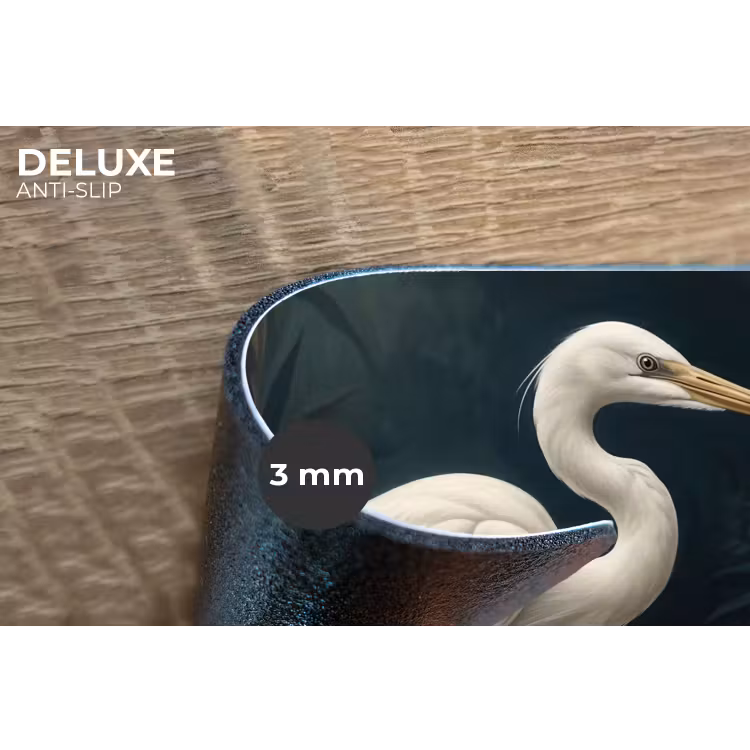 Reiger - Water - Natuur - Modern - Wit Placemat vinyl groot -closeup
