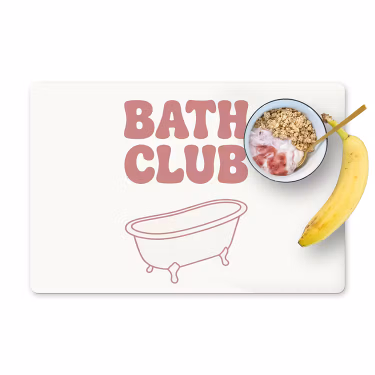 Retro - Bad - Roze Placemat vinyl groot -zzzproduct_Kitchenyeah-website