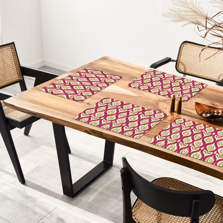 Retro - Floraal - Paars Placemat vinyl groot 368 -zzsfeer4_Kitchenyeah-website