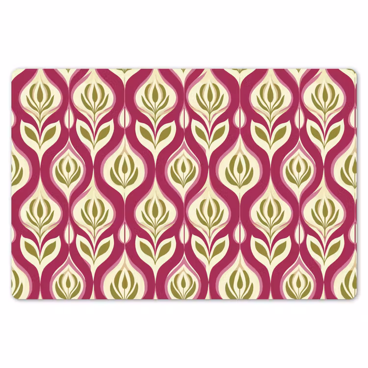 Retro - Floraal - Paars Placemat vinyl groot 368 -zzsfeer1_Kitchenyeah-website