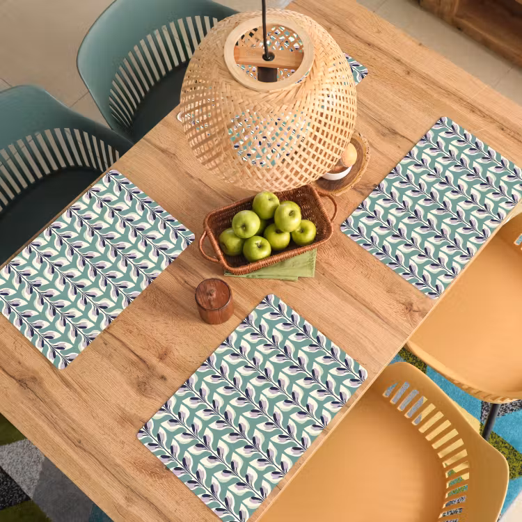 Retro - Modern - Groen Placemat vinyl groot 368 -zzsfeer5_Kitchenyeah-website