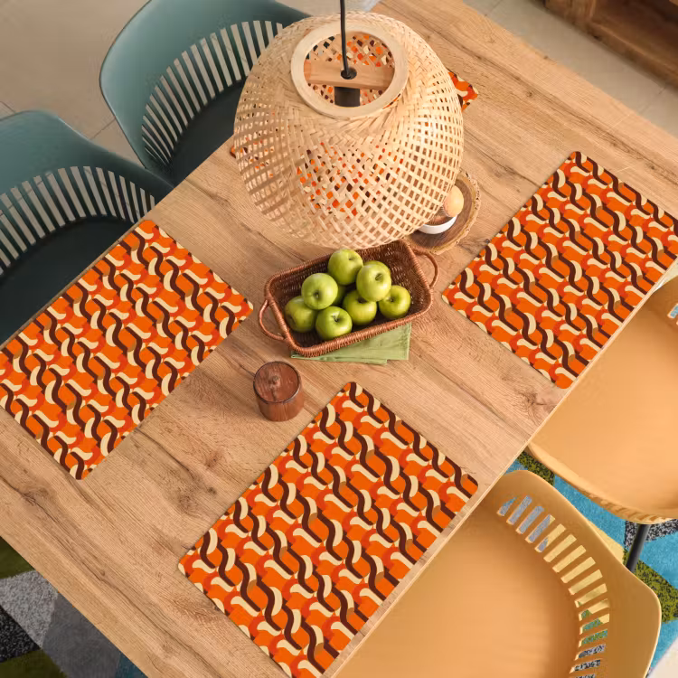Retro - Modern - Kleurrijk Placemat vinyl groot 368 -zzsfeer5_Kitchenyeah-website