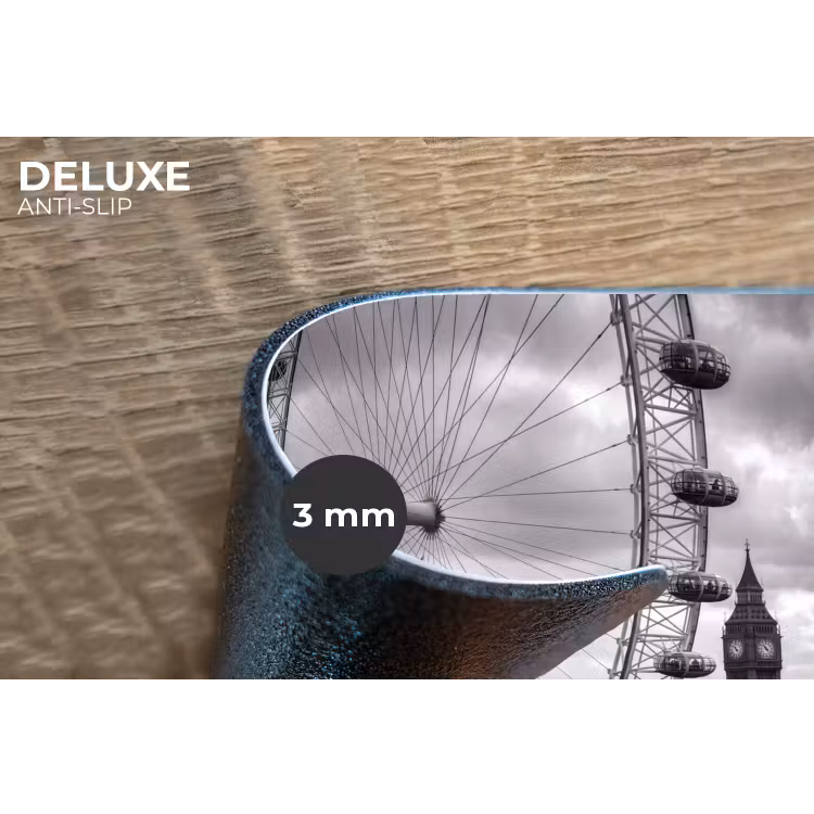 Reuzenrad - Klokkentoren - Architectuur - Zwart-wit - Stad Placemat vinyl groot -closeup