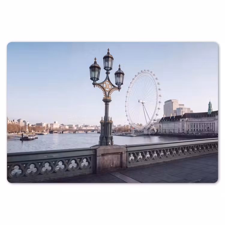 Reuzenrad - Londen - Stad - Architectuur - Brug Placemat vinyl groot -zzsfeer1_Kitchenyeah-website