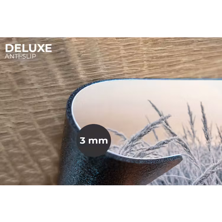 Rijp - Gras - Kristallen - Winter - Minimalistisch Placemat vinyl groot -closeup