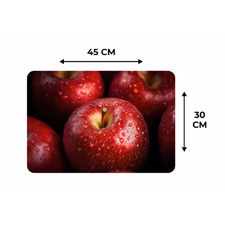 Rood - Appels - Fruit Placemat vinyl groot -specs