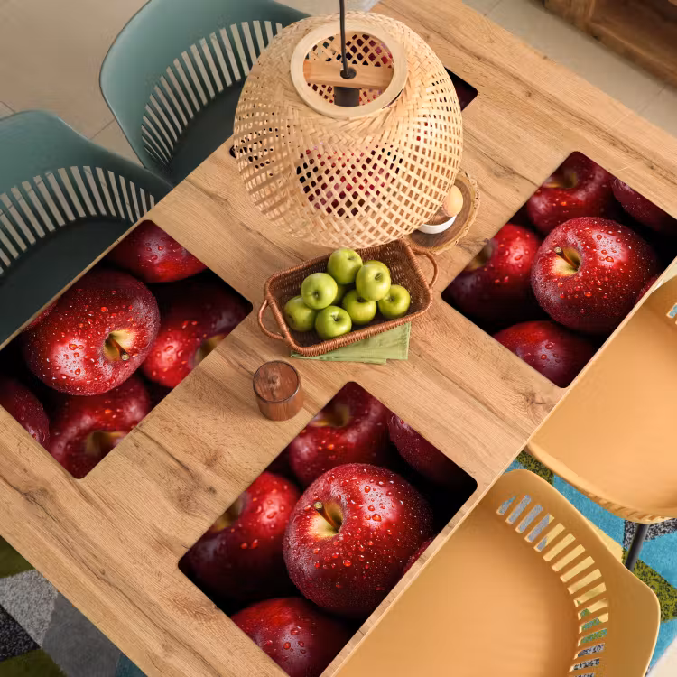 Rood - Appels - Fruit Placemat vinyl groot -zzsfeer5_Kitchenyeah-website