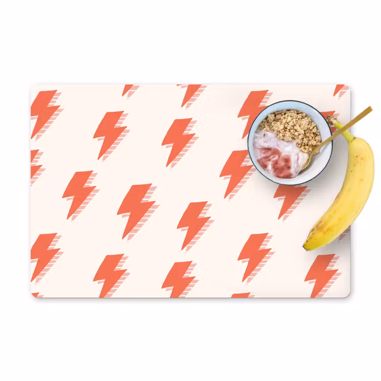 Rood - Bliksem - Roze Placemat vinyl groot 368 -zzzproduct_Kitchenyeah-website