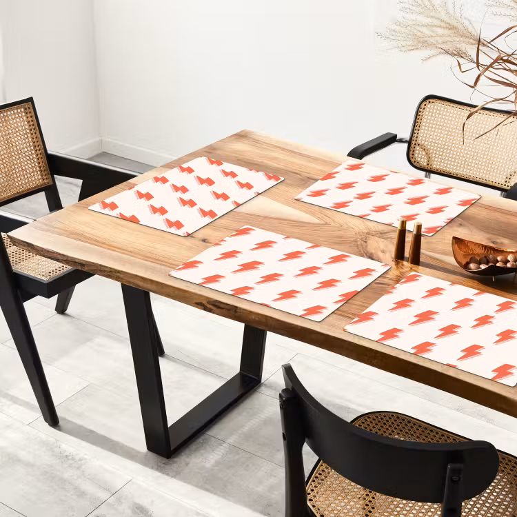 Rood - Bliksem - Roze Placemat vinyl groot 368 -zzsfeer4_Kitchenyeah-website