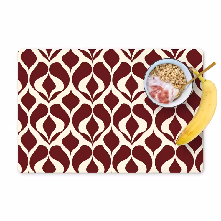 Rood - Druppelpatroon - Grafisch Placemat vinyl groot 368 -zzzproduct_Kitchenyeah-website