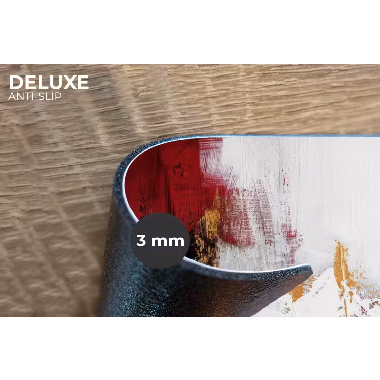 Rood - Marmer - Abstract - Goud - Modern Placemat vinyl groot -closeup