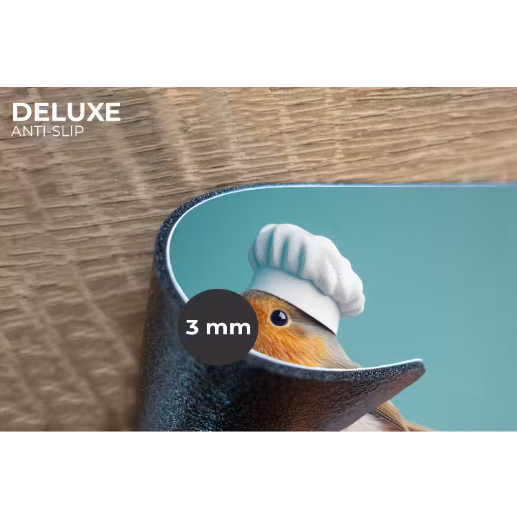 Roodborstje - Vogel - Koksmuts - Sokkel Placemat vinyl groot -closeup