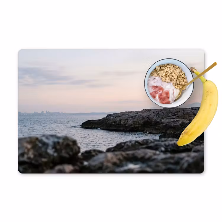 Rotsen - Vuurtoren - Wit Placemat vinyl groot -zzzproduct_Kitchenyeah-website