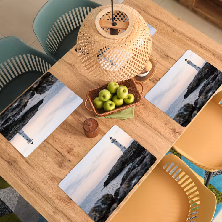 Rotsen - Vuurtoren - Wit Placemat vinyl groot -zzsfeer5_Kitchenyeah-website