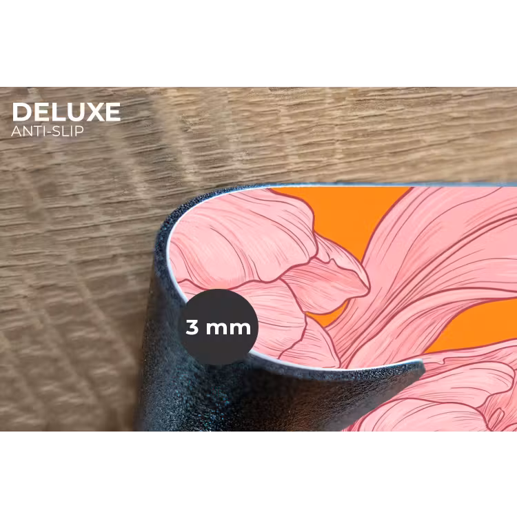 Placemat - 6 stuks - Roze bloemen - Modern - Roze bloemen - Modern Placemat vinyl groot