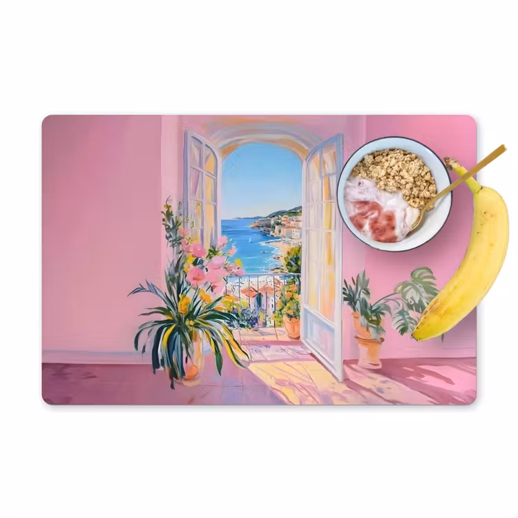 Roze - Buiten - Verf Placemat vinyl groot -zzzproduct_Kitchenyeah-website