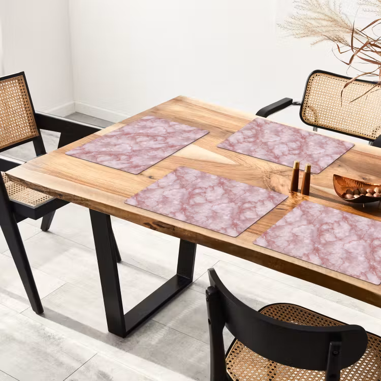 Roze - Kwartsmarmer - Aders Placemat vinyl groot 368 -zzsfeer4_Kitchenyeah-website