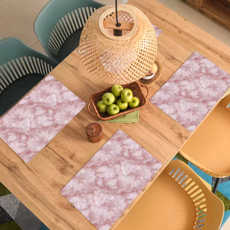 Roze - Kwartsmarmer - Aders Placemat vinyl groot 368 -zzsfeer5_Kitchenyeah-website