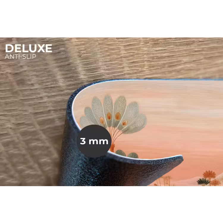 Roze landschap - Palmen - Water Placemat vinyl groot -closeup