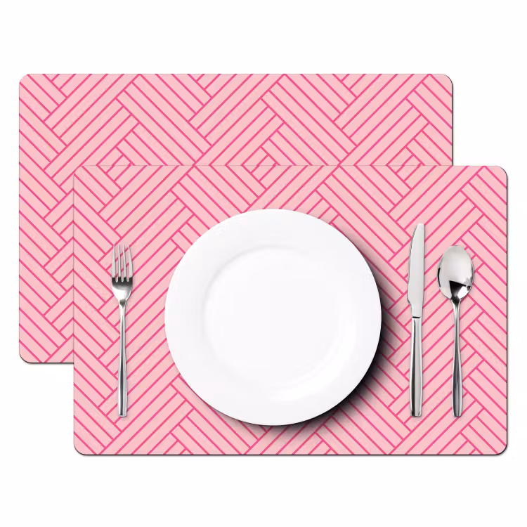 Roze - Patroon - Lijnen Placemat vinyl groot 368 -zzsfeer2_Kitchenyeah-website
