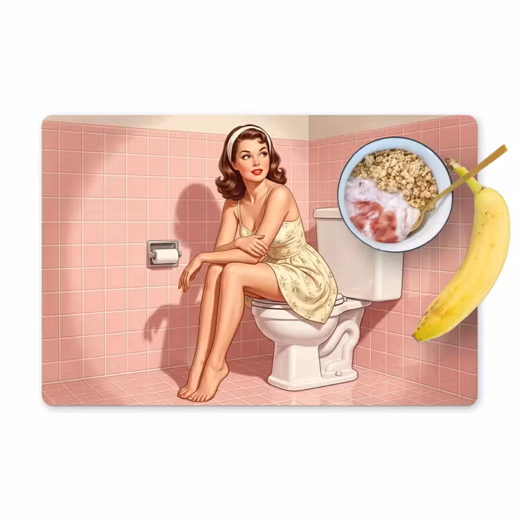 Roze - Retro - Vrouw Placemat vinyl groot -zzzproduct_Kitchenyeah-website