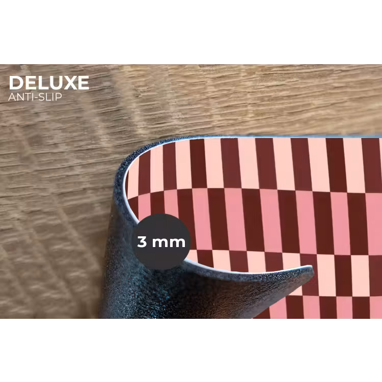 Roze - Rood - Blokjes Placemat vinyl groot 368 -closeup