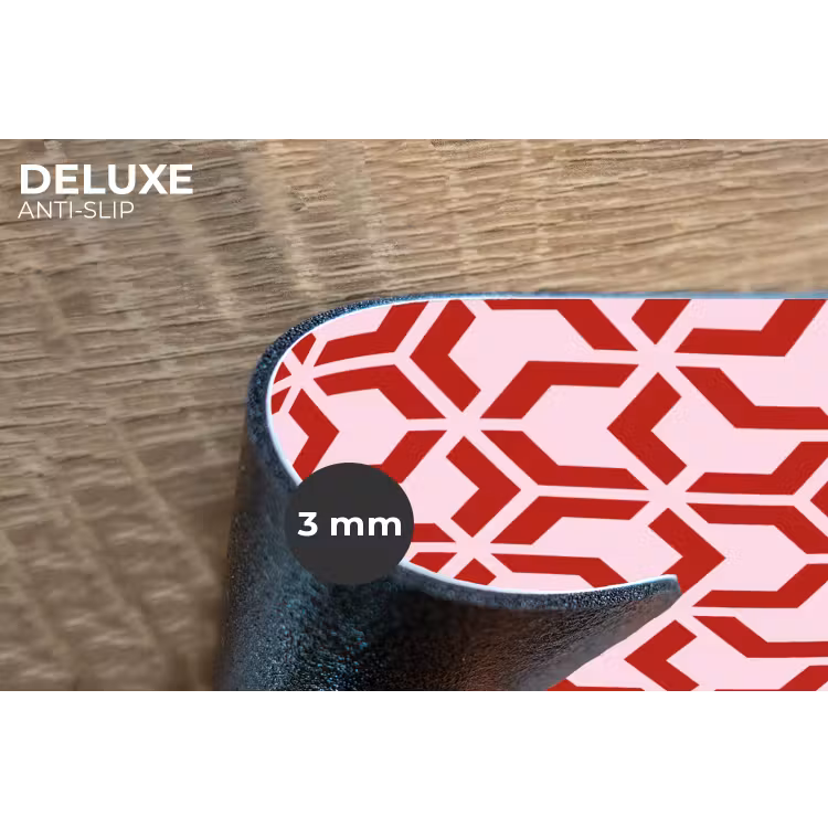 Roze - Rood - Geometrisch - Patroon Placemat vinyl groot 368 -closeup
