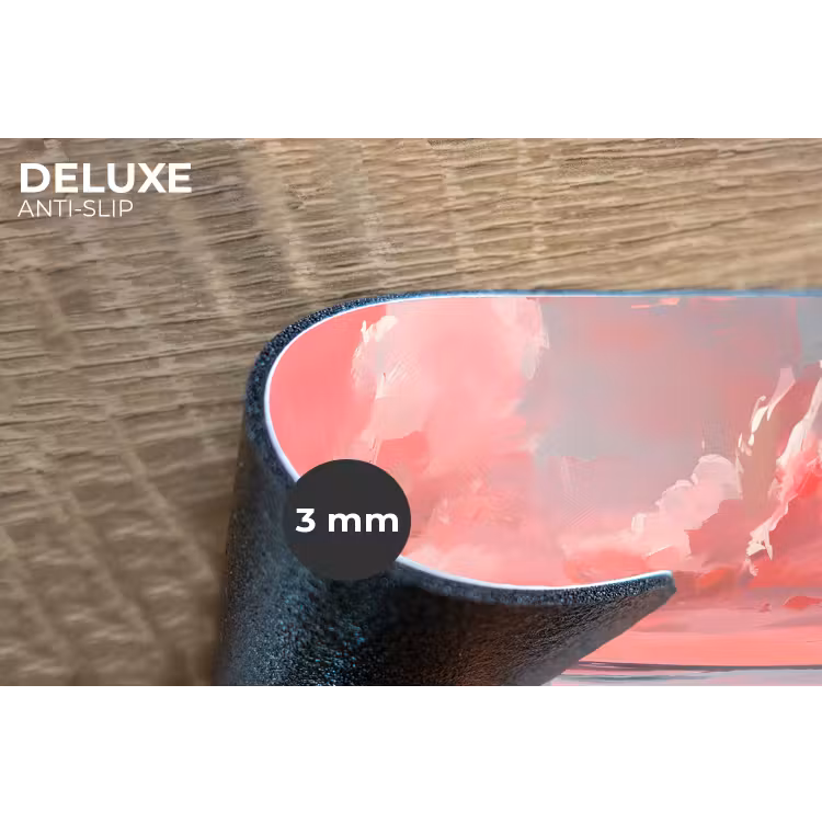 Roze - Surfen - Zee Placemat vinyl groot -closeup