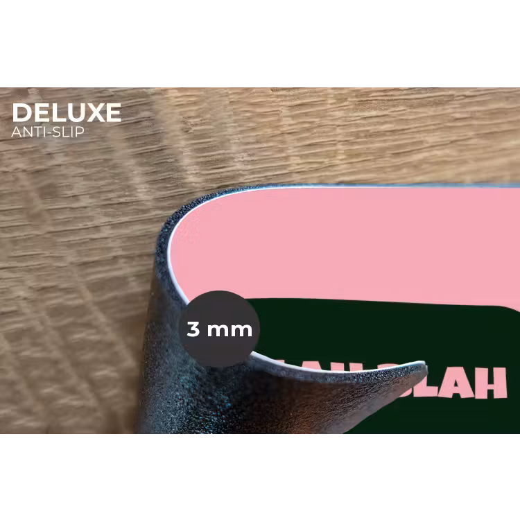 Roze - Tekstwolk - Groen - BLAH BLAH BLAH Placemat vinyl groot -closeup