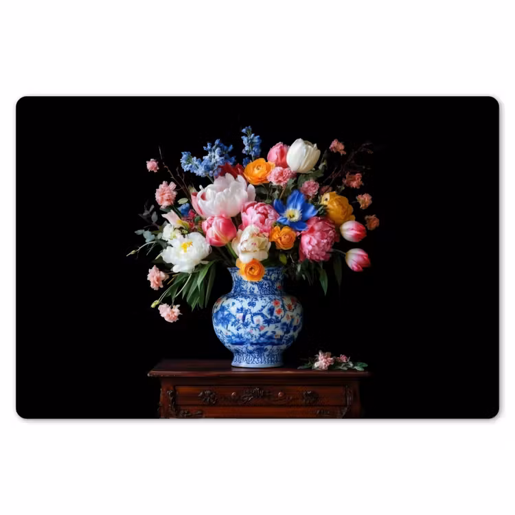 Rozen - Bloemen - Vaas - Boeket Placemat vinyl groot -zzsfeer1_Kitchenyeah-website