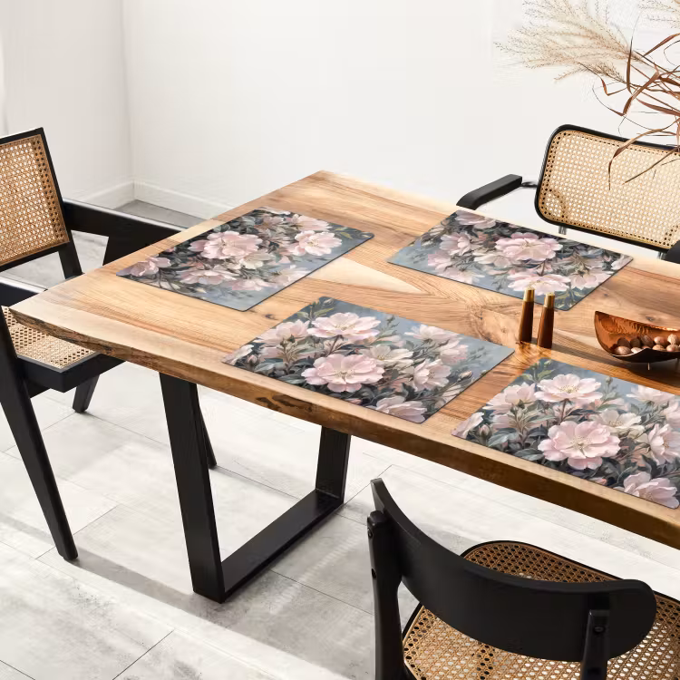 Rozen - Illustratie - Roze Placemat vinyl groot -zzsfeer4_Kitchenyeah-website