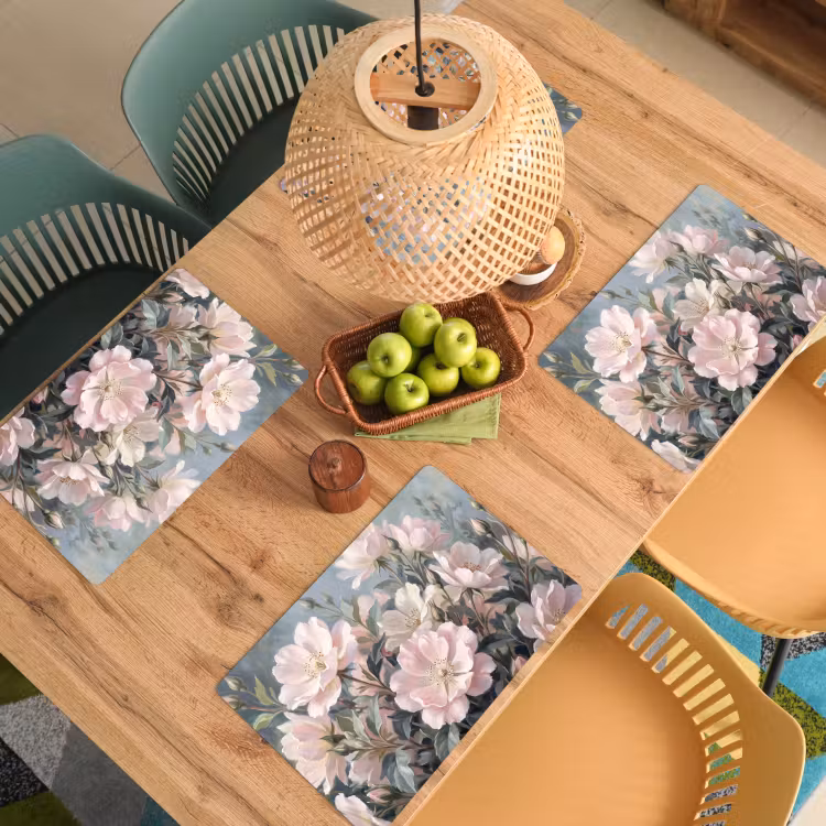 Rozen - Illustratie - Roze Placemat vinyl groot -zzsfeer5_Kitchenyeah-website