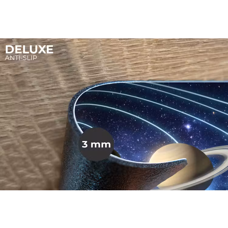 Ruimte - Zonnestelsel - Blauw Placemat vinyl groot -closeup